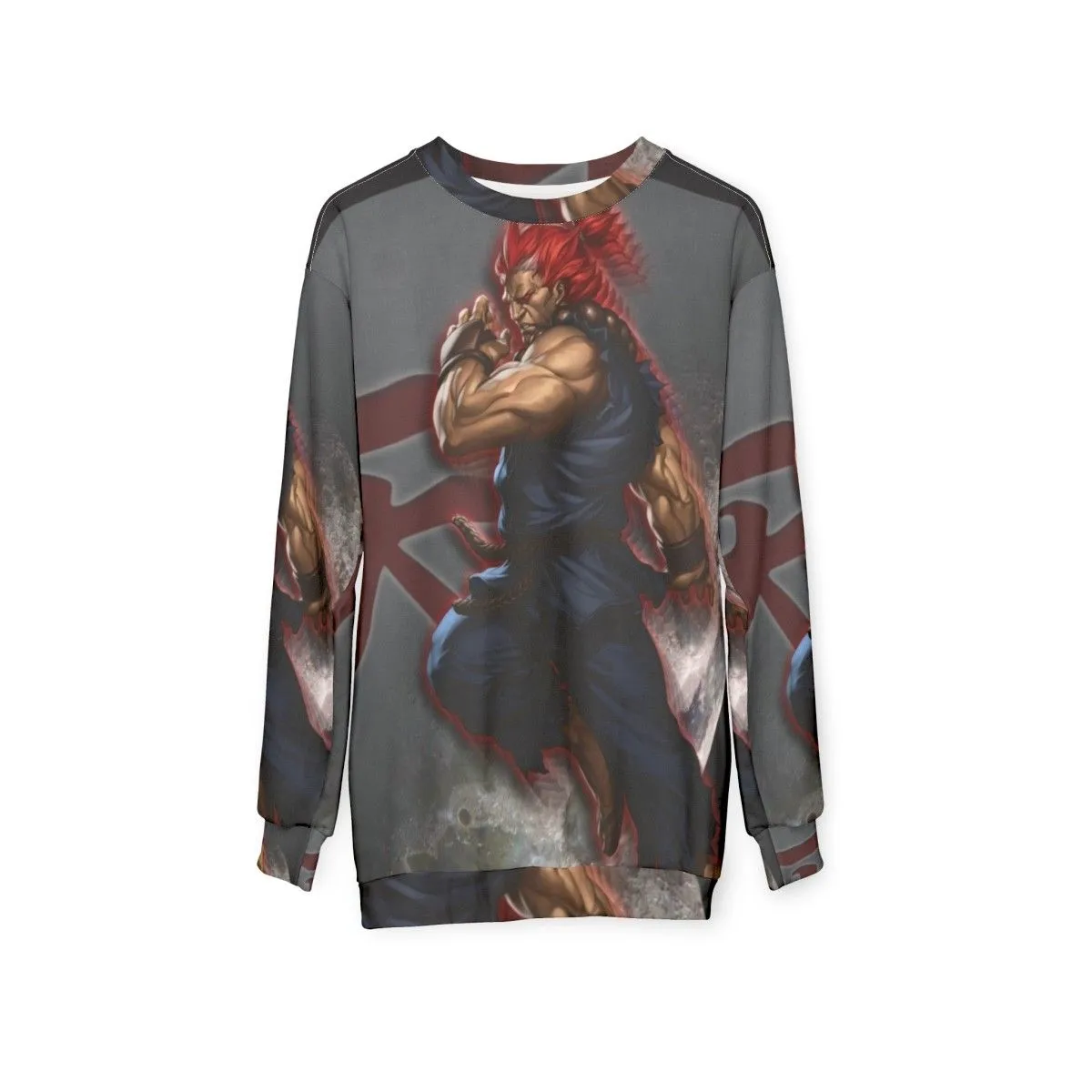 Akuma Inspired Anime Sweatshirt for Fighting Game Fans