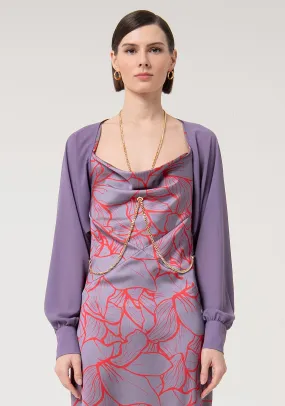 Bolero jacket cropped made in georgette