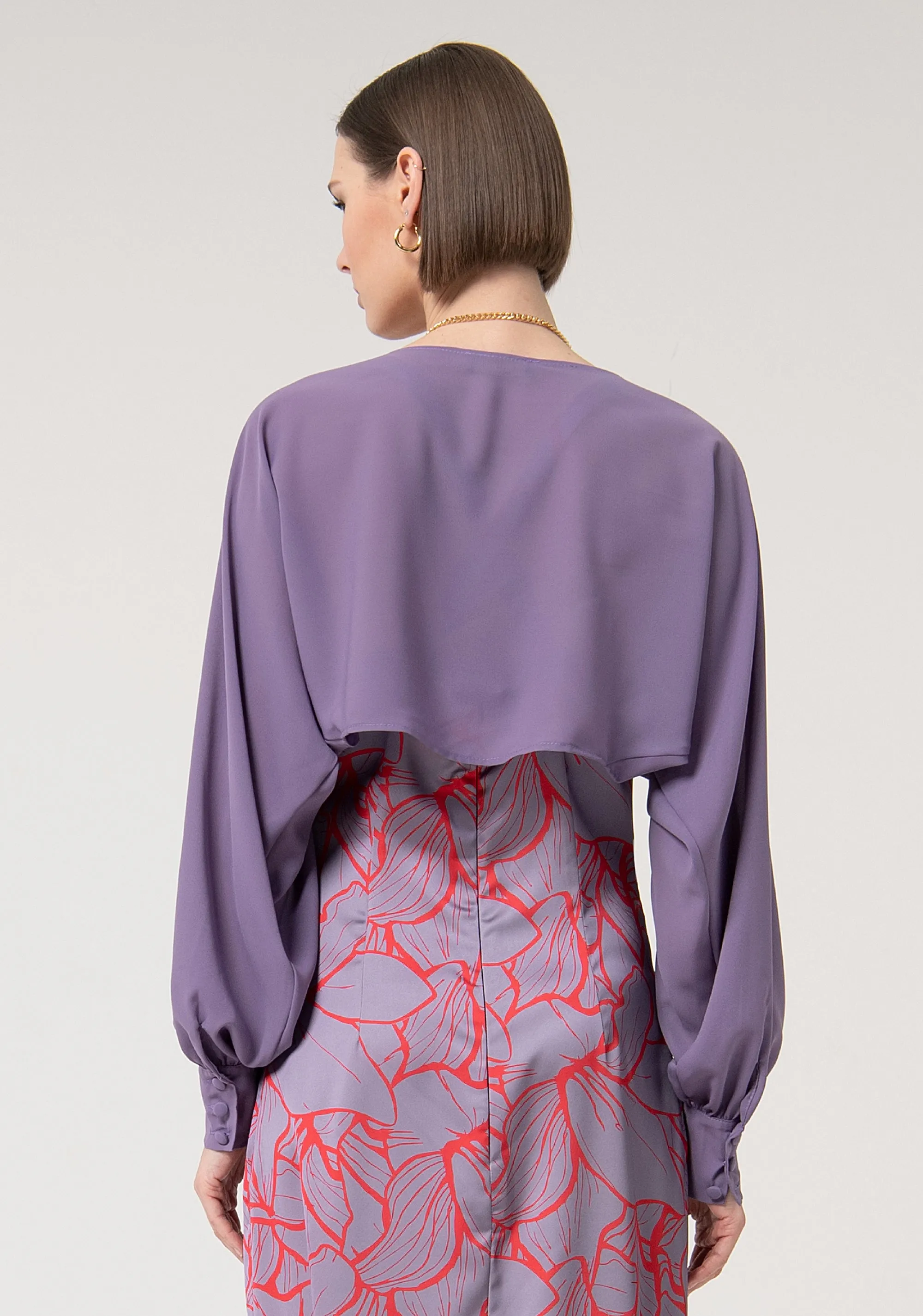 Bolero jacket cropped made in georgette