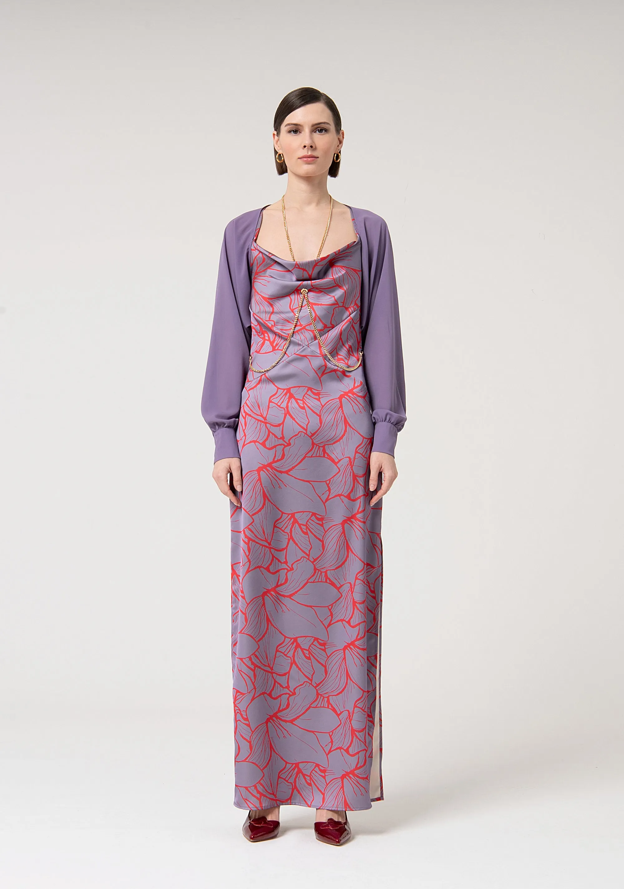 Bolero jacket cropped made in georgette