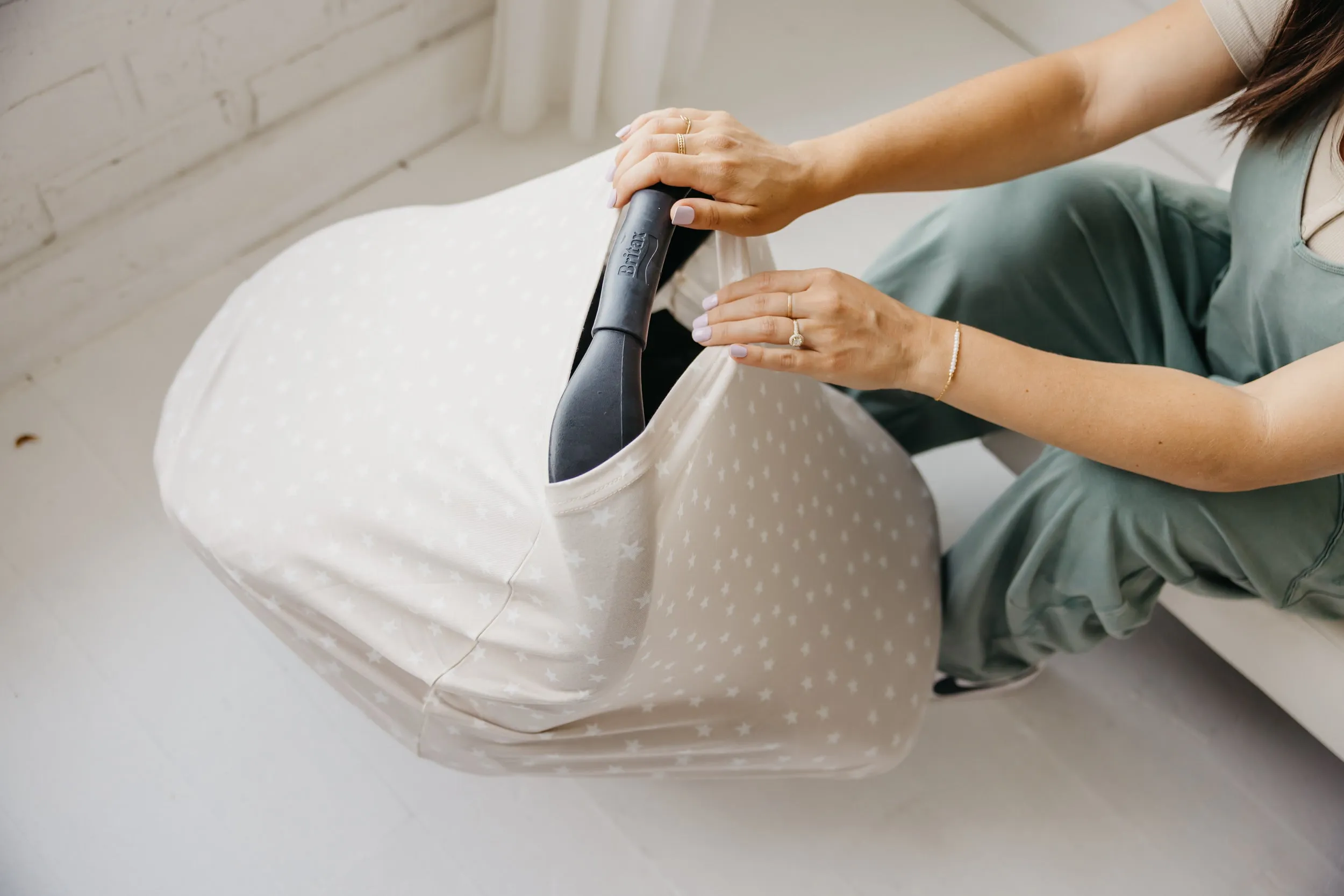 Copper Pearl Knit Car Seat Cover / Twinkle