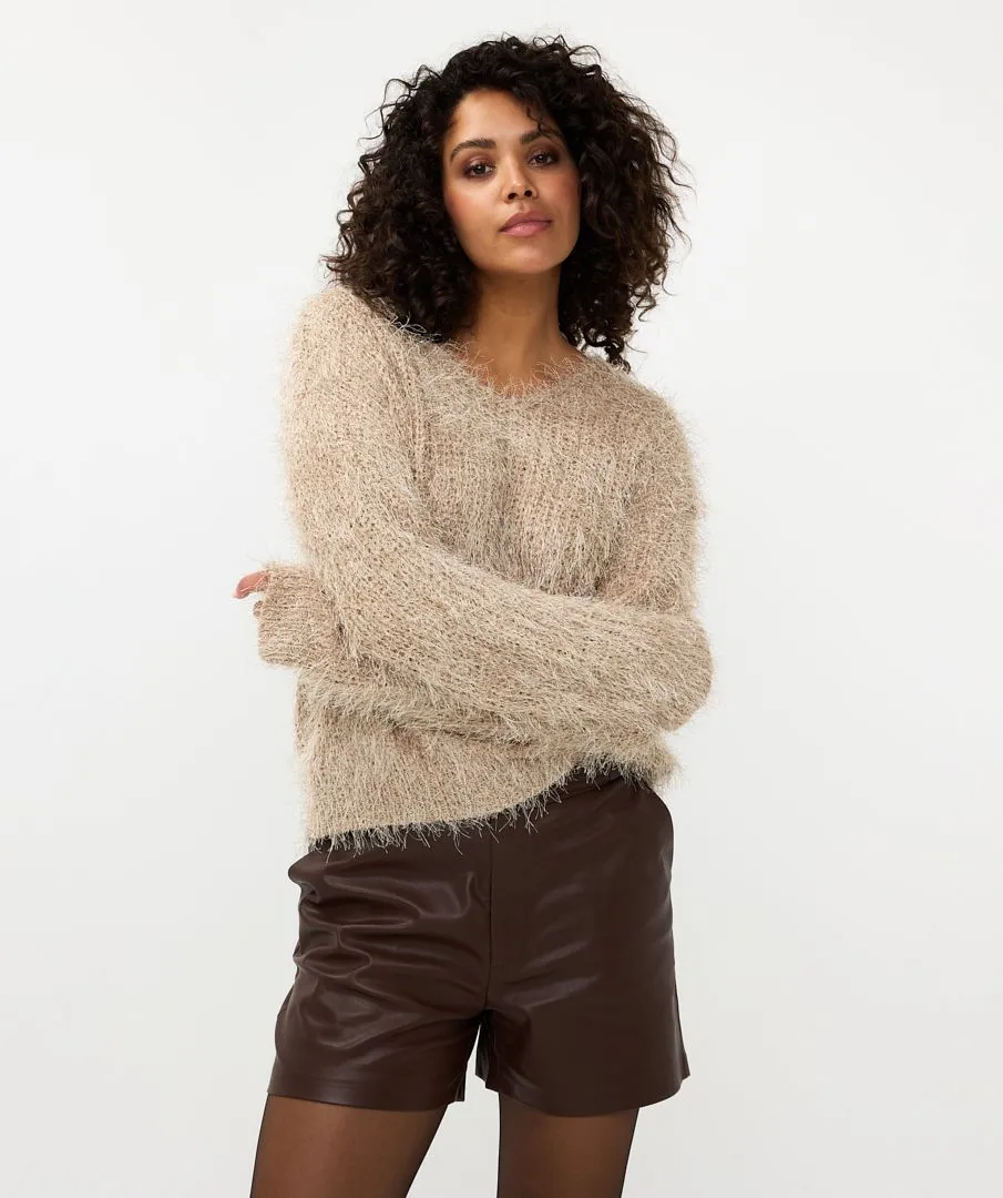 ESQUALO SWEATER SHORT HAIRY SAND