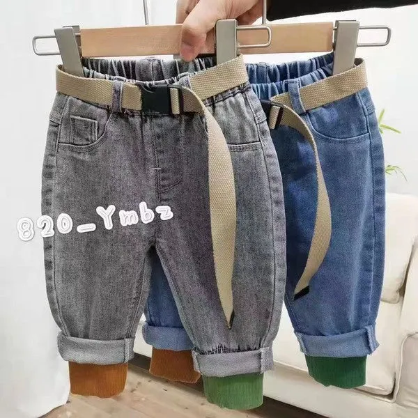 Grey Pull On Jeans