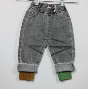 Grey Pull On Jeans