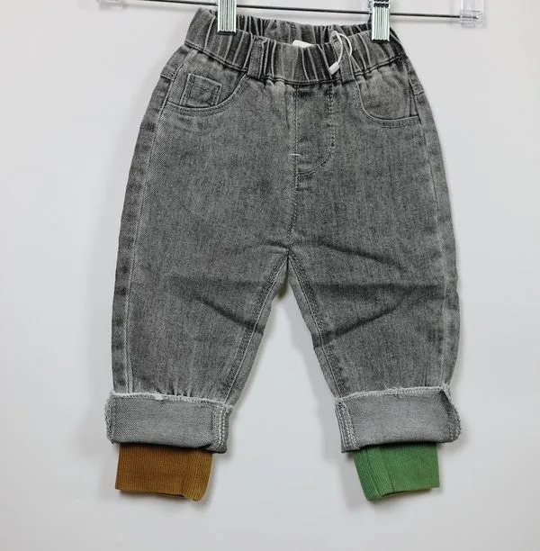 Grey Pull On Jeans
