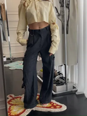 LESUGIATELIER TURN-UP CARGO TROUSERS